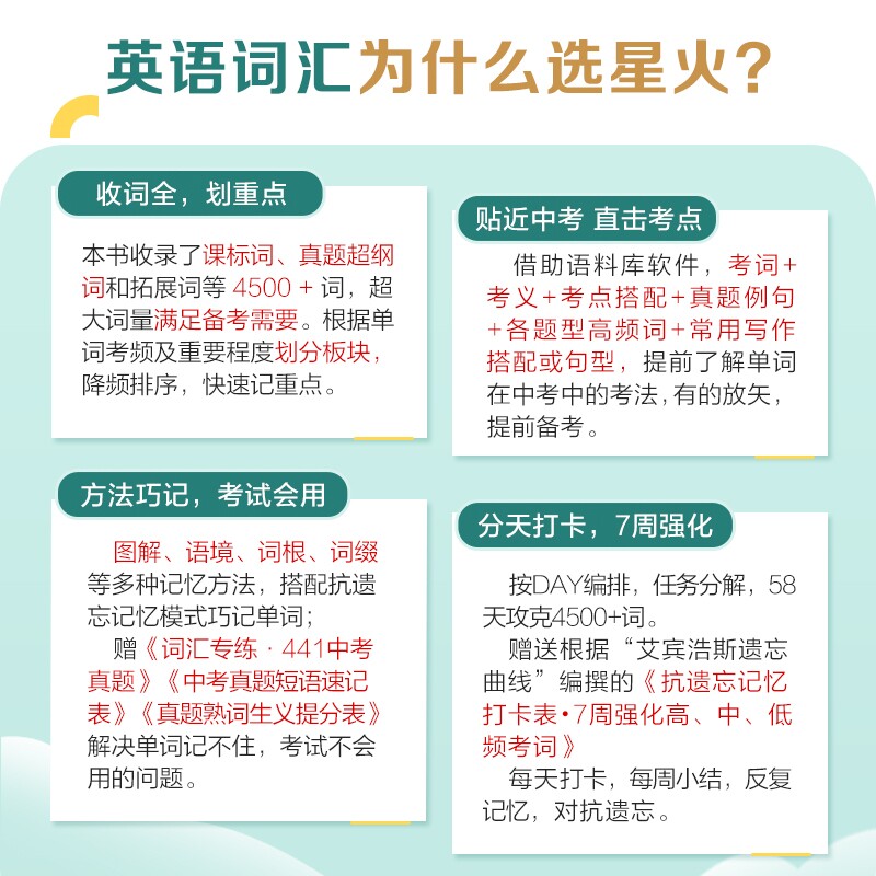 星火英语初中英语词汇2025中考英语词汇乱序版初中英语单词书3500词汇必背手册初一二初三七八九年级必背考纲词汇单词记背单词大全