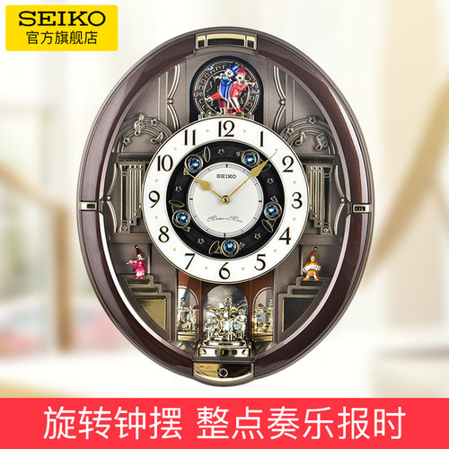 SEIKO日本精工整点音乐报时挂钟内置光感音量可调钟摆欧式音乐钟 - 图3