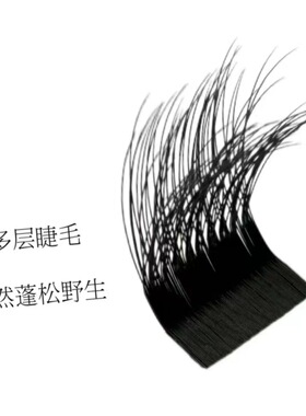 3D野生感漫画款睫毛多层次山茶花LBLC5D立体蓬松凌乱嫁接睫毛美睫