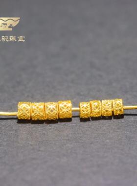 18k金铜钱纹线束古法金