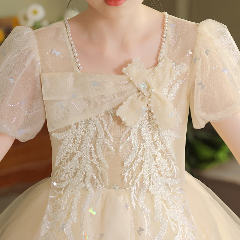 夏季儿童礼服公主裙高端女童钢琴演出服洋气小主持人生日花童婚纱,淘宝优惠券,粉丝福利购,淘宝优惠卷