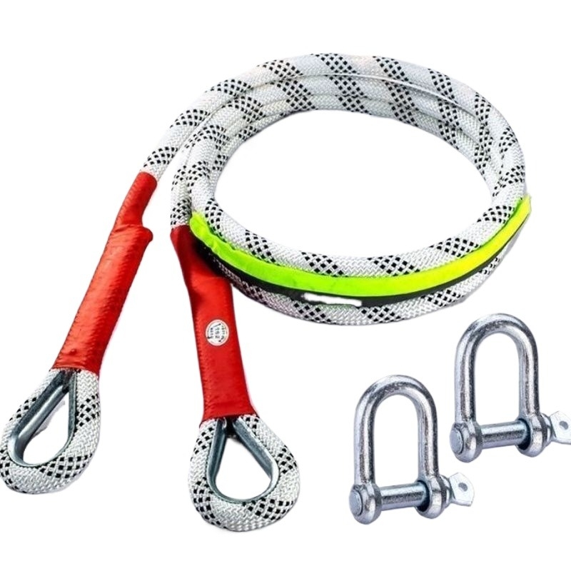 汽车拖车绳越野绳20吨30吨防冲断救援牵引绳加粗耐用拖车绳拉车绳 - 图3