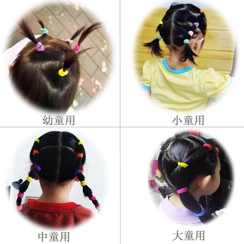 儿童皮筋发圈头绳扎头发毛巾圈头饰女童高弹力橡皮筋糖果色韩版 - 图3