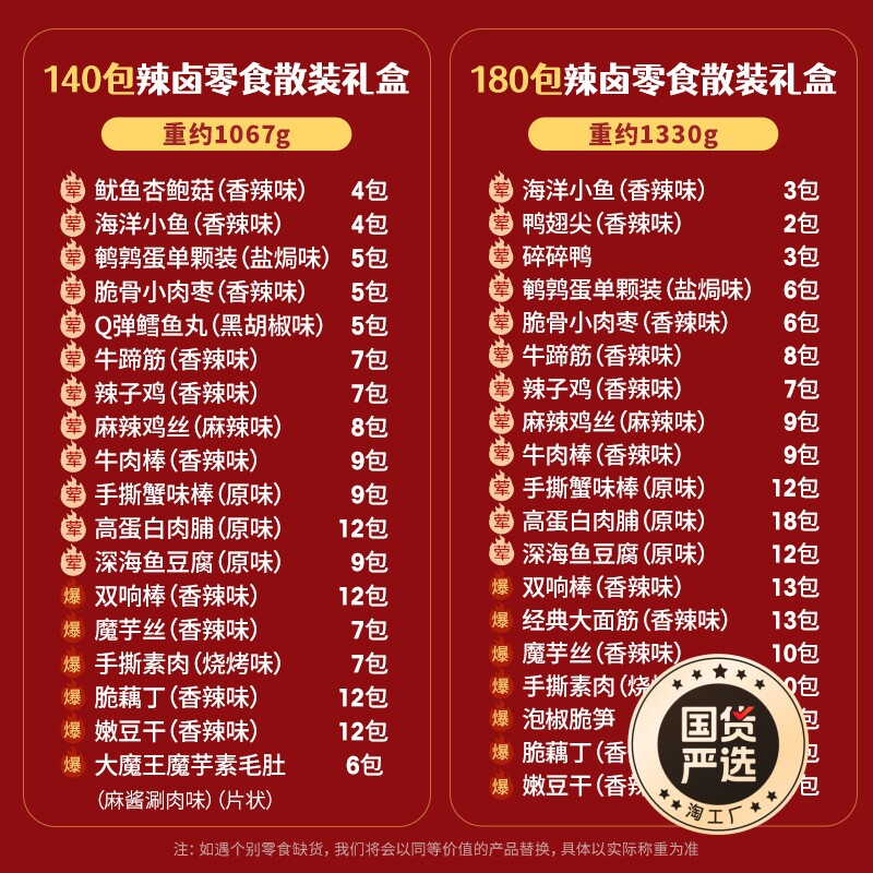 盐津铺子零食大礼包整箱休闲食品小吃辣卤味肉类解馋礼盒送男女友