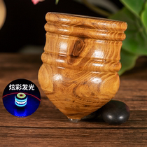 Solid wood tops ice galice popsicle children adult fitness wood slapped ice monkey with whipped rope old-style wood toy