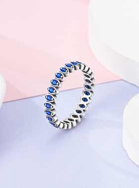 网红女指环潘家风格白铜镀银戒指时尚礼物高端轻奢百搭