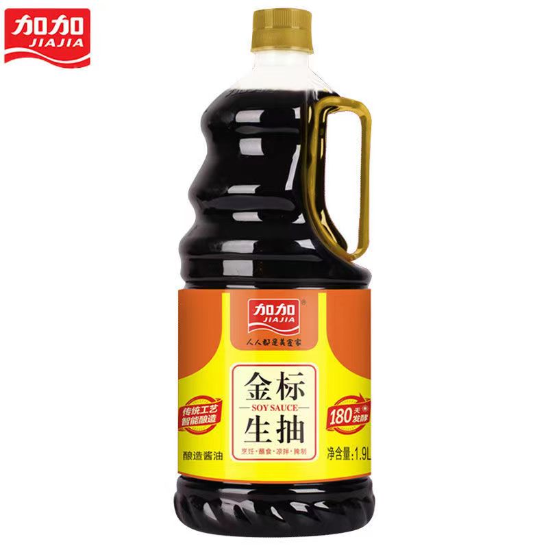 加加酱油1.9L金标生抽凉拌拌饭商用大桶装黄豆酿造调味料-图3