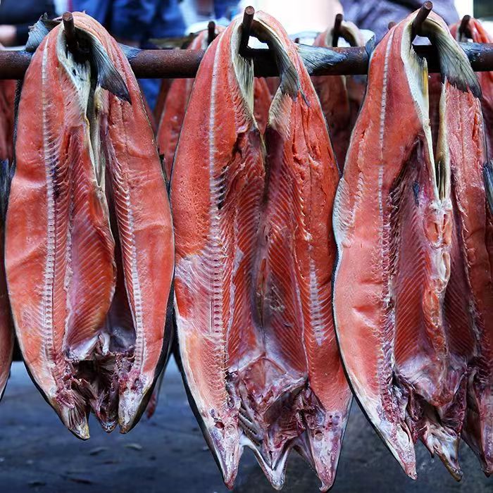 咸大马哈鱼新鱼整条腌制红肉马哈鱼东北黑龙江抚远特产纯江鱼咸鱼