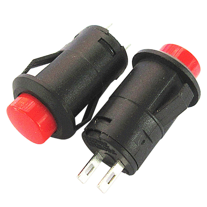 卡式DS-427/428圆形按钮开关 12mm无锁自复位有锁自锁位点动开关,淘宝优惠券,粉丝福利购,淘宝优惠卷