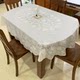 Oval tablecloth pvc waterproof telescopic folding round table