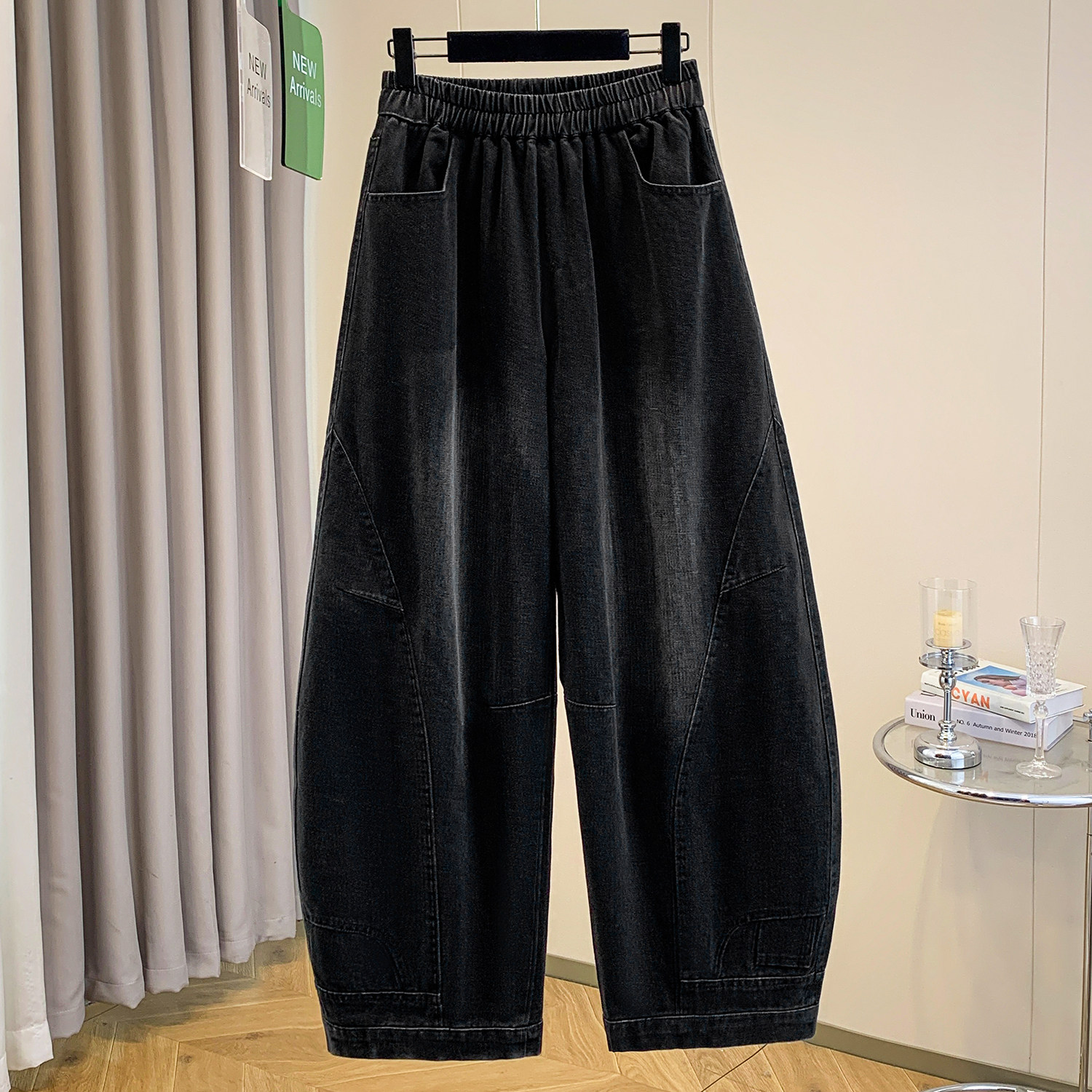 梨形身材胖MM遮胯显瘦百搭弯刀裤女2026春季新款通勤风休闲阔腿裤,淘宝优惠券,粉丝福利购,淘宝优惠卷