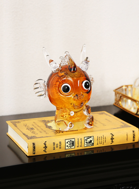 艺术龙艺术玻璃摆件招财生肖龙