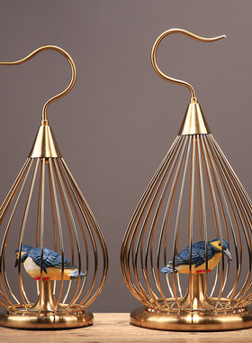 新中式风金属家居客厅样板间摆件