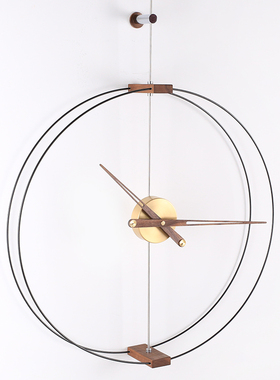 室内轻奢风客厅创意样板间时钟