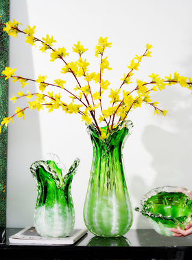 清新琉璃花瓶桌面摆件可水培花器