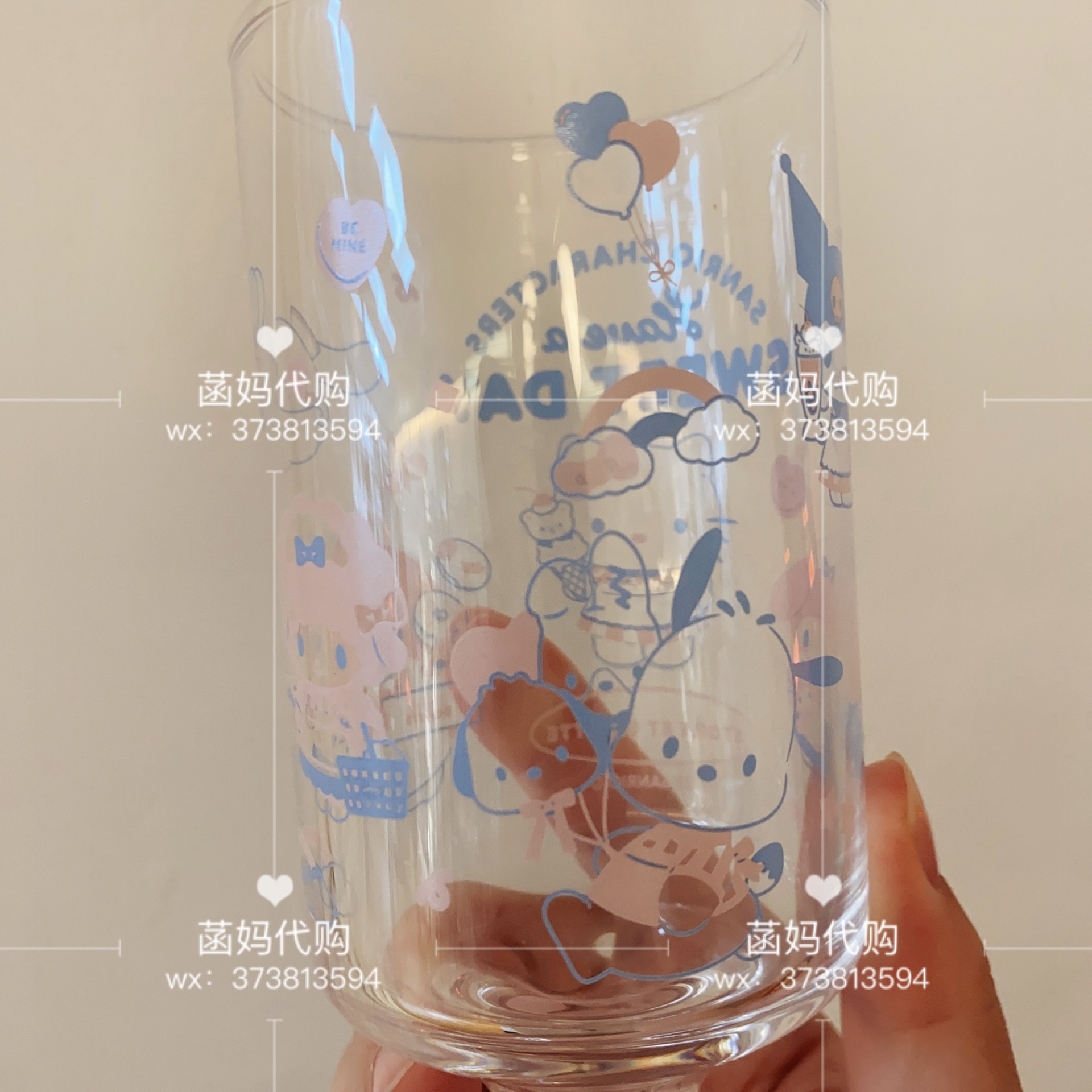 现货日本代购三丽鸥伊势丹联名限定三丽鸥家族玻璃杯高脚杯 - 图1