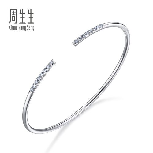 PROMESSA周生生DAILY LUXE系列手饰18K金钻石手镯89955K - 图2