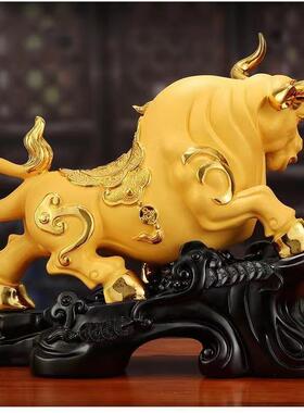 中式运势如虹生肖牛摆件客厅卧室家居装饰品摆件开业乔迁送礼摆件