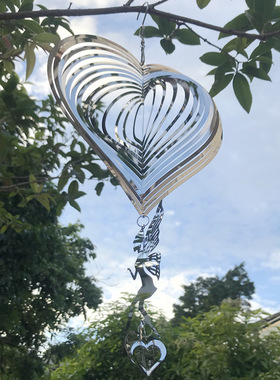 爱心天使风转花园户外室内阳台景观装饰风铃系列独立站平台供货厂