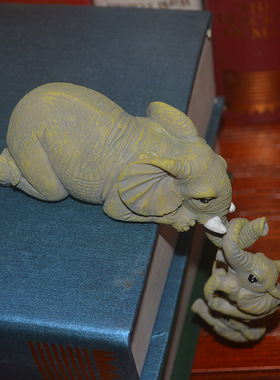 树脂工艺品母亲节礼物摆件悬挂小象家居创意礼品挂件手工