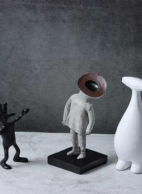 可爱卡通抽象树脂摆件家居样板间售楼处儿童房玄关书柜酒柜装饰品