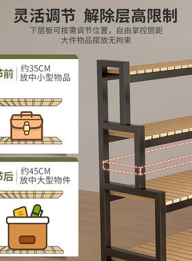 阶梯式货架多层置物架落地阳台客厅花架超市展示架可移动铁艺书架
