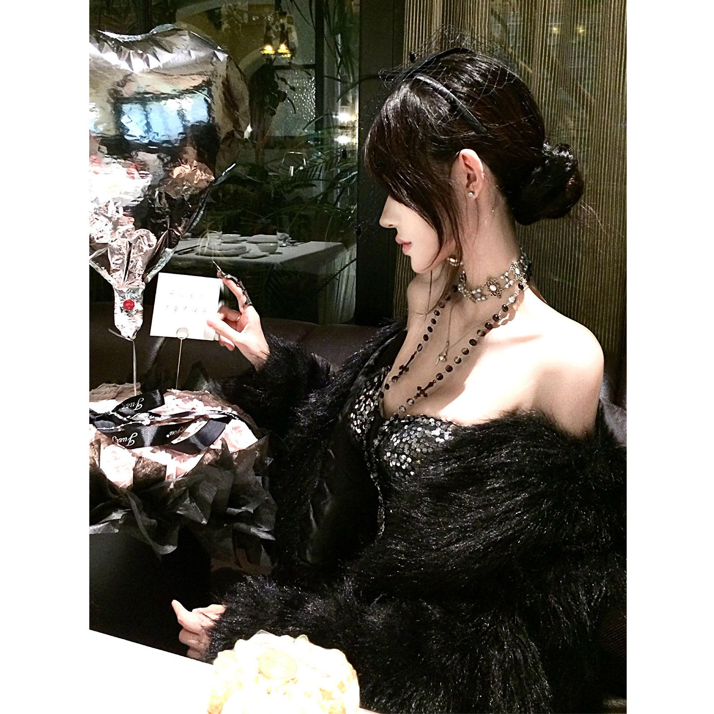 XZY 微胖名媛气质重工亮片抹胸鱼骨上衣女御姐性感内搭一字肩胸衣,淘宝优惠券,粉丝福利购,淘宝优惠卷