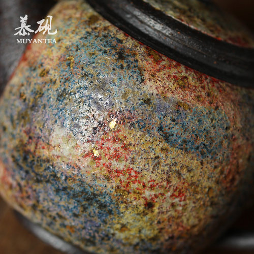 慕砚日式岩矿茶壶高越纯手工铁胎泡茶器家用功夫茶具创意球孔单壶 - 图2