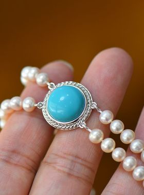 男女款S925纯银DIY镶嵌手链配件