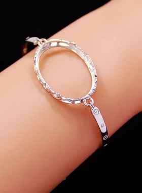 diy纯银镶嵌20*27手链