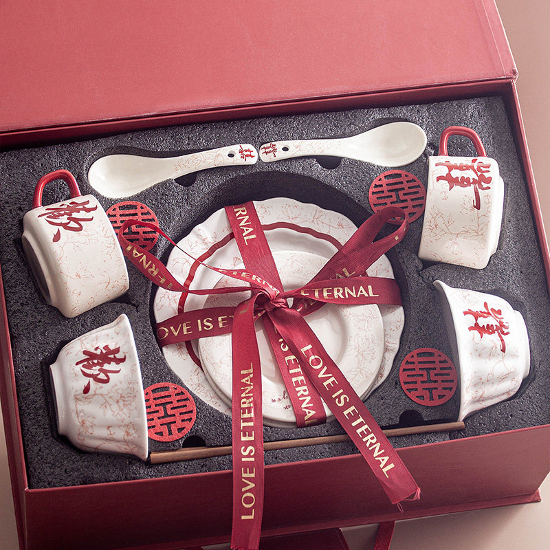 新婚订婚结婚礼物送新人新娘闺蜜姐姐实用喜碗餐具套装礼盒伴手礼,淘宝优惠券,粉丝福利购,淘宝优惠卷