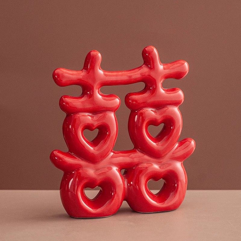 新婚喜字摆件结婚订婚布置婚房摆台装饰花束花瓶桌面小摆件礼物,淘宝优惠券,粉丝福利购,淘宝优惠卷