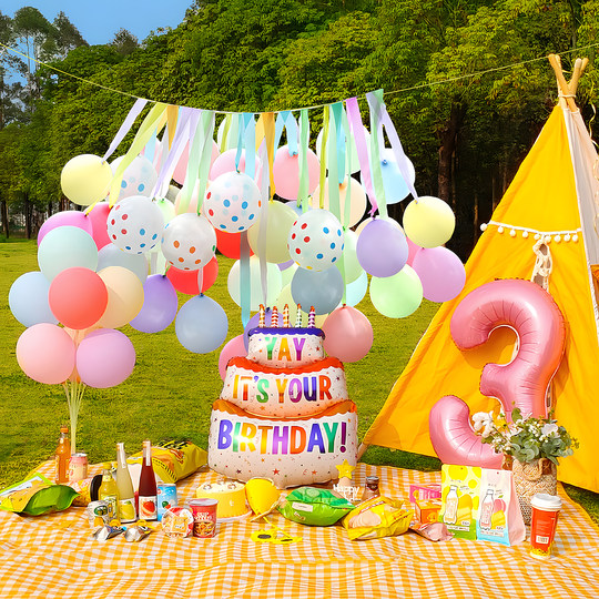 Парк на открытом воздухе, лужайка, разноцветные воздушные шары, весенняя прогулка, украшение на день рождения, макет сцены, нетоксичный реквизит для фотосессии на выпускной в школе