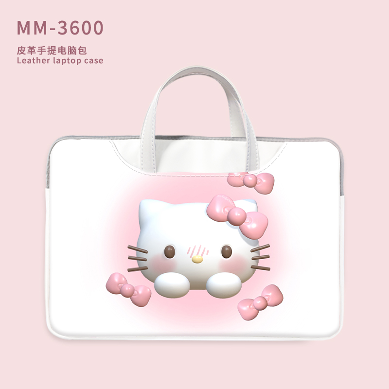 可爱Hello Kitty猫手提笔记本电脑包女适用于联想小新air14苹果Mac15.6寸华为matebook13.3小米16寸平板包11 - 图2