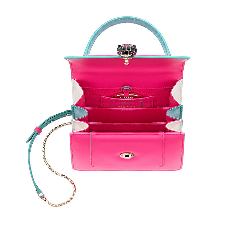 bvlgari 2020春夏粉色小牛皮单肩包 丰尚海外女士包袋