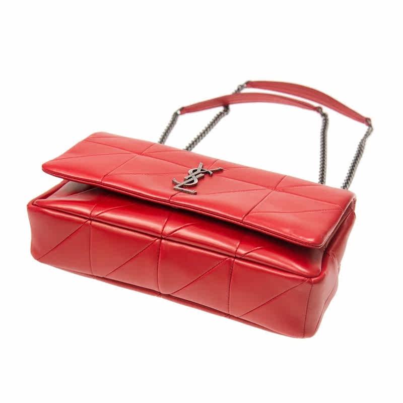 圣罗兰女士红色皮质单肩挎包 丰尚海外女士包袋