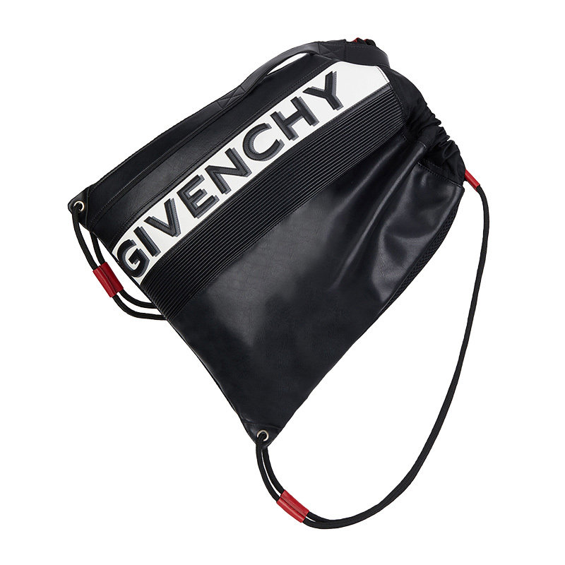 givenchy黑色白色牛皮logo双双肩包 丰尚海外双肩背包