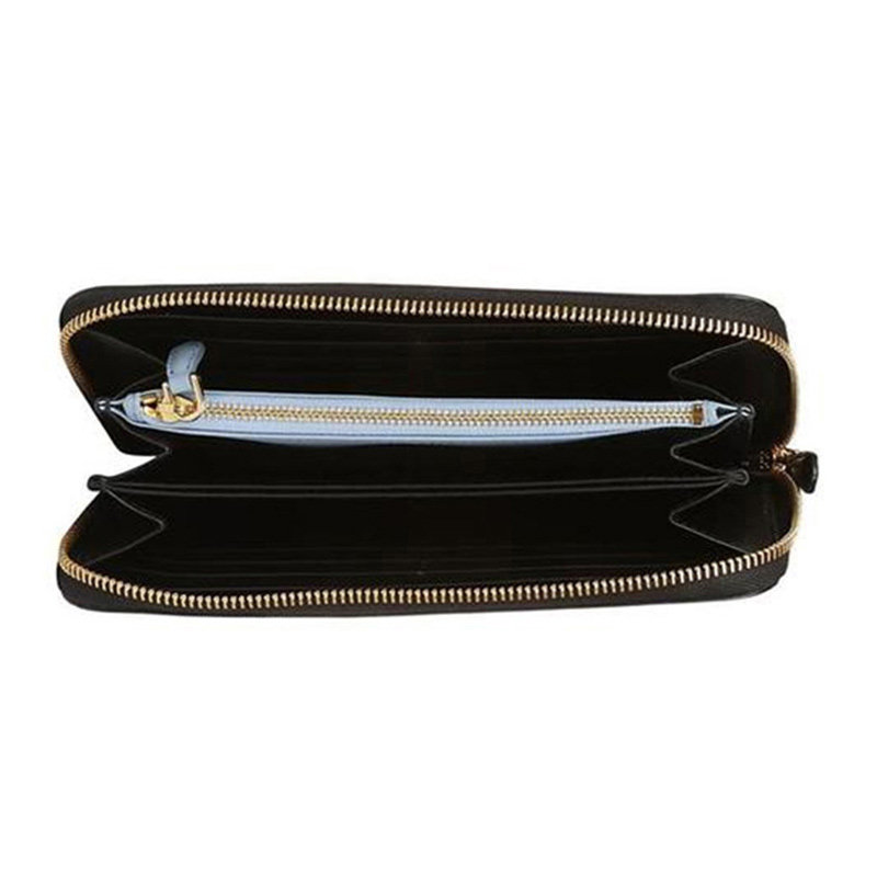 prada男士黑色牛皮时尚大气钱包 丰尚海外钱包