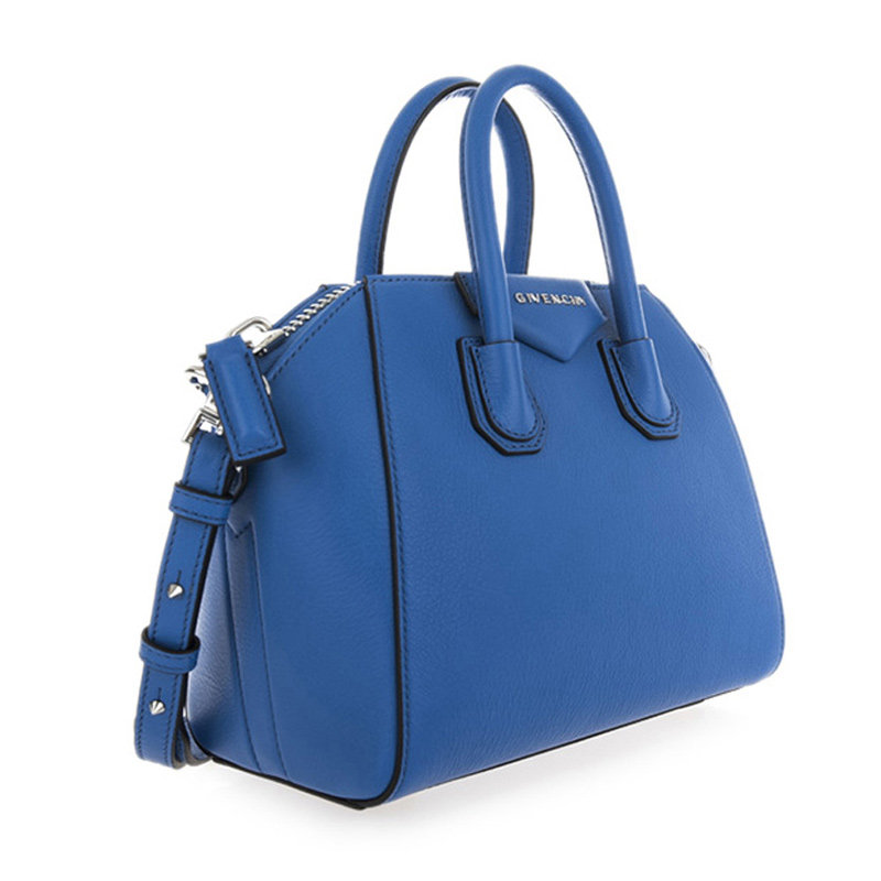 givenchy女士蓝色皮革手提挎包 丰尚海外女士包袋