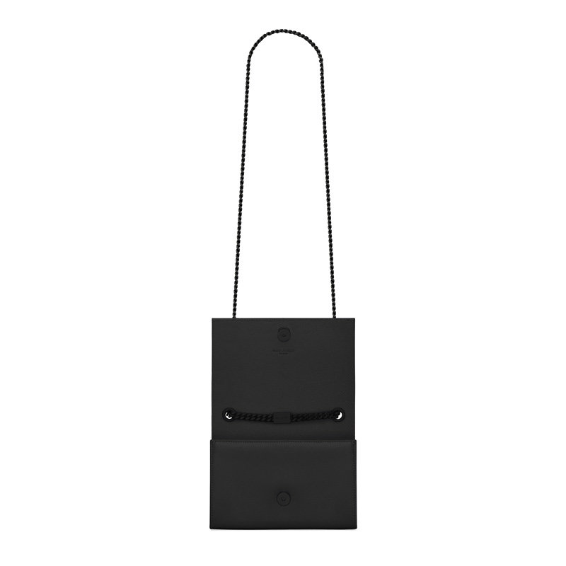 圣罗兰黑色小牛皮女士链条单肩包 丰尚海外女士包袋