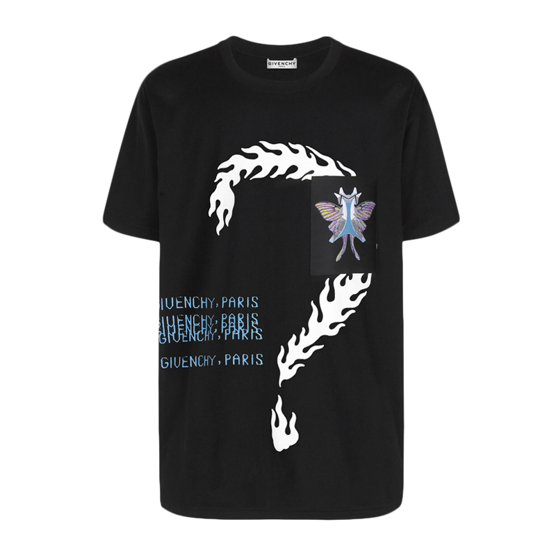 givenchy男士黑色夏季短袖t恤 丰尚海外T恤