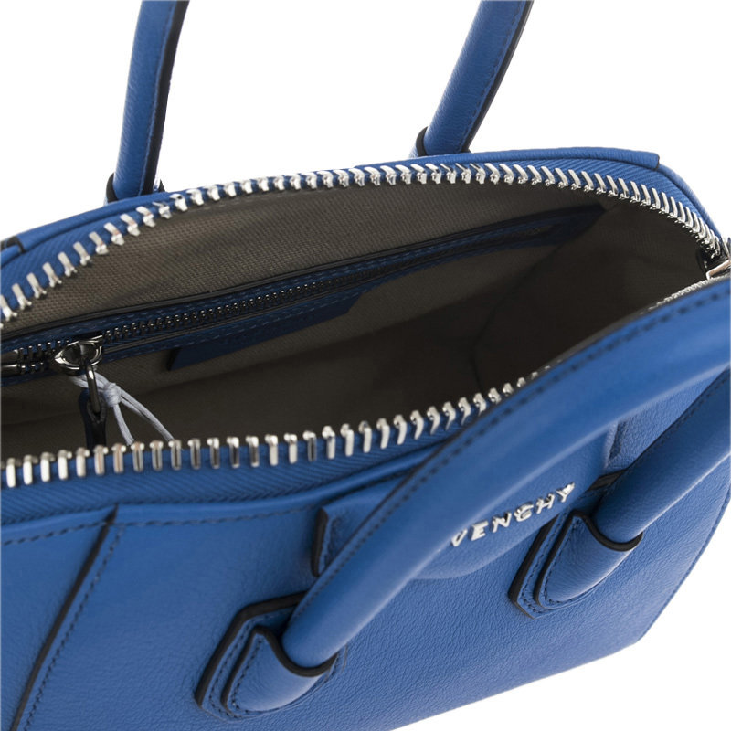 givenchy女士蓝色皮革手提挎包 丰尚海外女士包袋