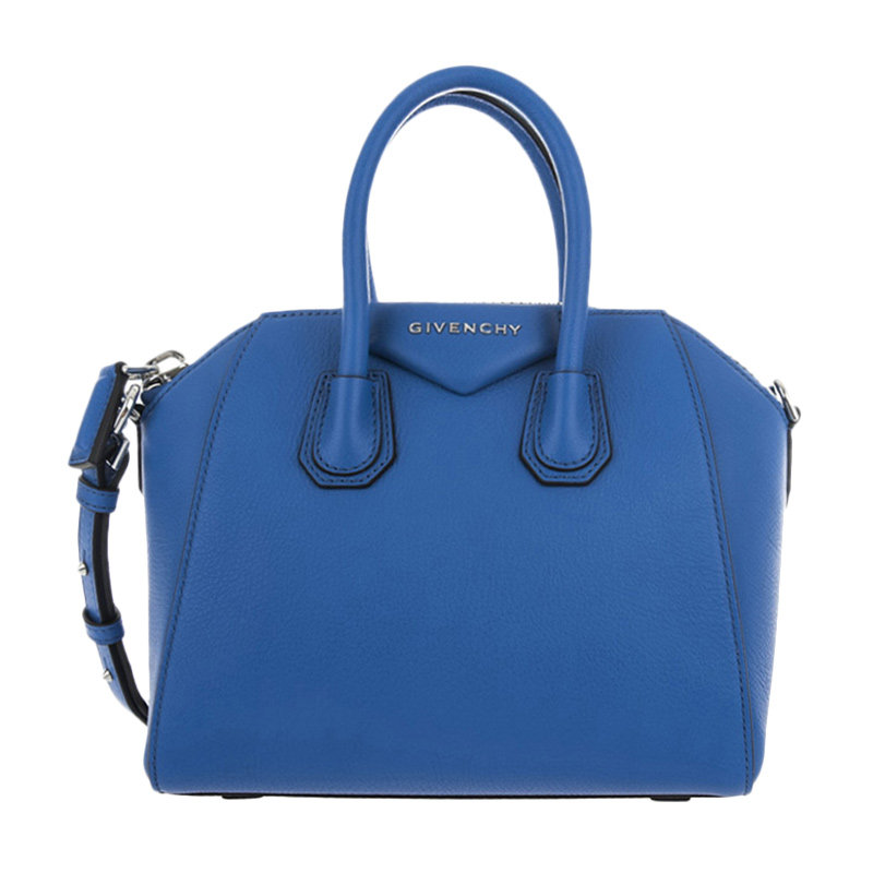 givenchy女士蓝色皮革手提挎包 丰尚海外女士包袋