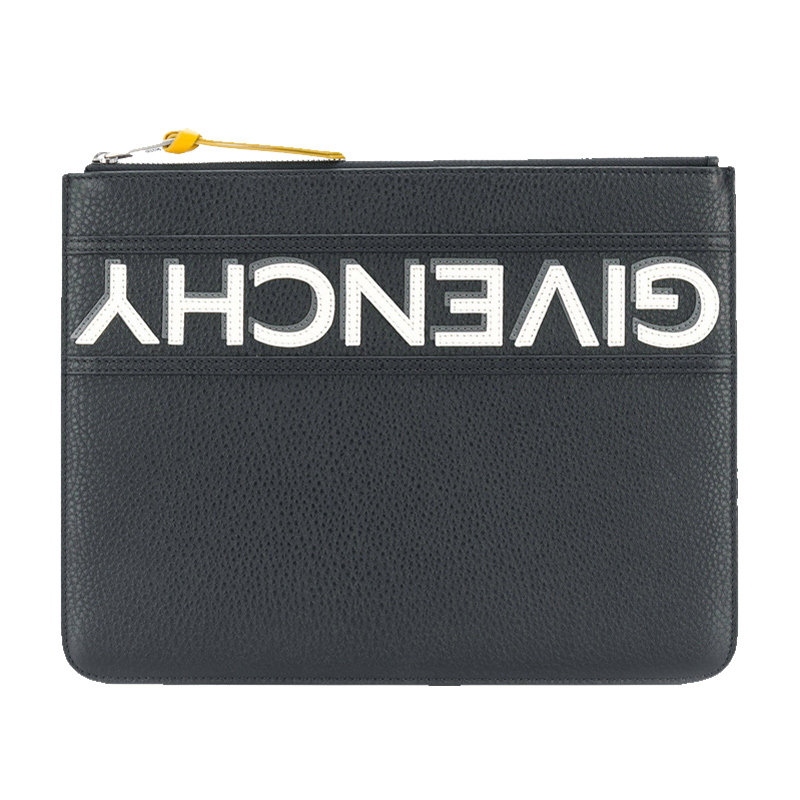 givenchy男士黑色小牛皮手拿包 丰尚海外男士包袋