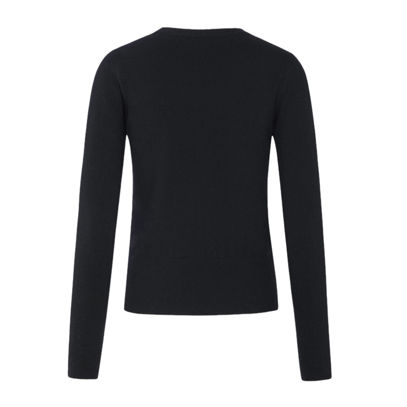 givenchy黑色女士花卉刺绣针织衫 丰尚海外毛针织衫