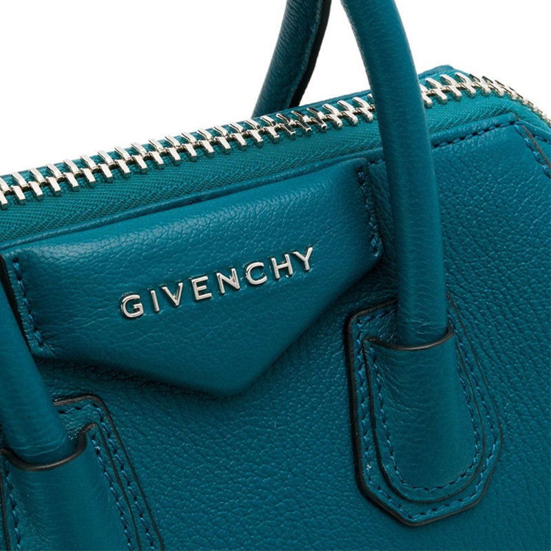 givenchy女士蓝色牛皮迷你手提包 丰尚海外女士包袋