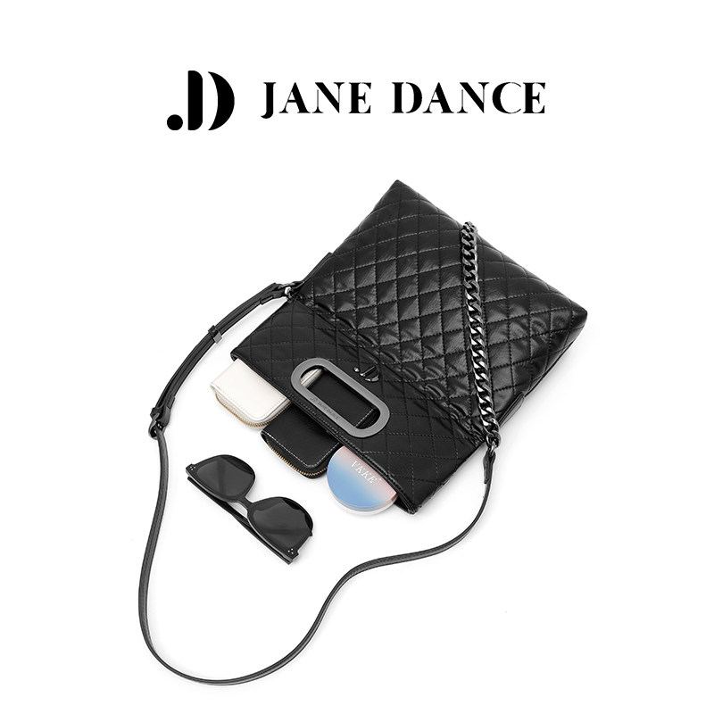 JaneDance轻奢菱格链条包包女2025新款春夏单肩百搭法棍腋下包女,淘宝优惠券,粉丝福利购,淘宝优惠卷