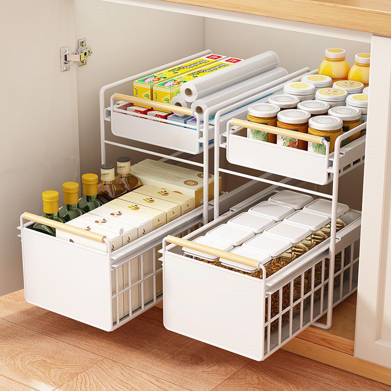 下水槽置物架厨房台面抽屉式收纳架多功能置物柜拉篮橱柜分层架子,淘宝优惠券,粉丝福利购,淘宝优惠卷