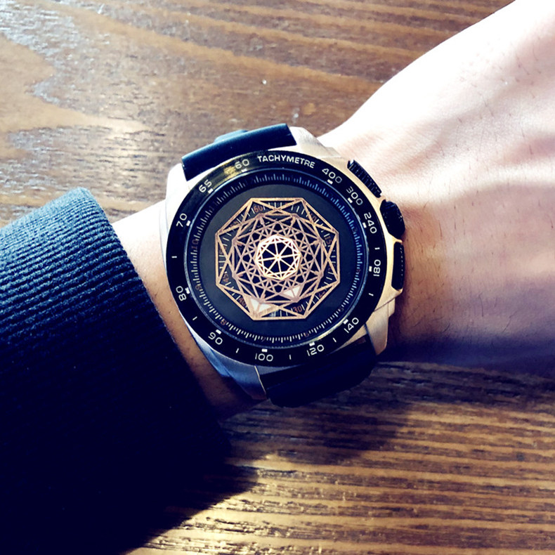 欧美风新概念时尚潮流男士石英表 法洛蒂国产腕表