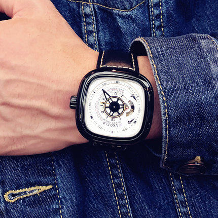 时尚男士学生全自动镂空潮流机械表 法洛蒂国产腕表